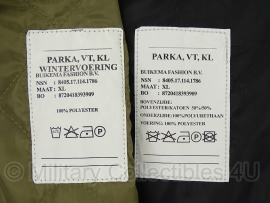 KL Parka VT Vrije Tijd, met wintervoering ONGEBRUIKT  - maat XS, Small, Medium  - origineel