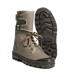 Frans model groene canvas buckle boots - maat 39 tm. 47 - nieuw gemaakt