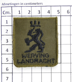 KL Nederlandse leger Werving Landmacht Dienstencentrum Werving en Selectie borstembleem - met klittenband - 5 x 5 cm - origineel