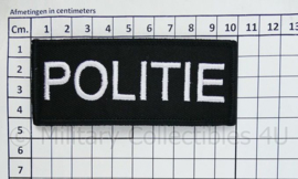 Politie borstembleem - met klittenband - 10 x 4 cm