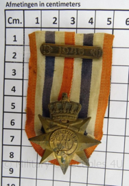 KL Landmacht medaille Ereteken voor Orde en Vrede - mooi opgemaakt met 1946 balk - afmeting 5 x 8 cm - origineel