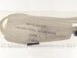 US Army Lanyard Pistol Nylon White Military Police MP Pistool koord pistoolkoord - origineel