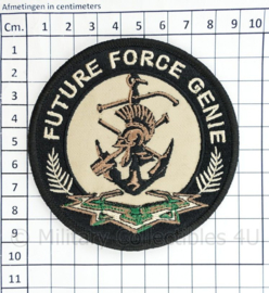 Defensie Future Force Genie embleem - met klittenband - diameter 9 cm