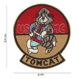 Tomcat USMC embleem stof - 9,4 x 8,0 cm