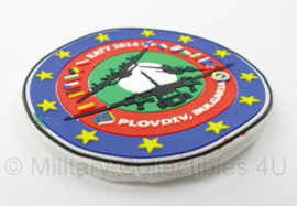 Defensie oefening EATT 2014 Plovdiv Bulgaria PVC embleem - 10 cm diameter - origineel