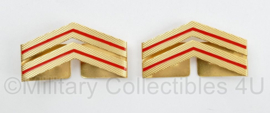 Nederlandse Brandweer Manschap epaulet insignes PAAR - 5 x 3 cm - origineel