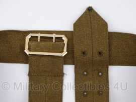 Leger centuur ceintuur / stoffen riem voor Class A DT jas - 50mm - voor om uniform jas - bruin - meerdere maten
