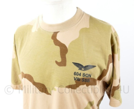 KLU Luchtmacht Desert shirt RNLAF 604 Squadron  Vlb SSB Vliegbasis Soesterberg - maat Medium - nieuw - origineel