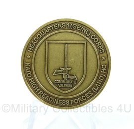 Nederlandse Defensie coin 1 GE NL Corps Exercise Kindred Sword Noble Award May 2007