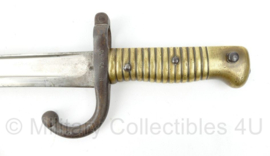 Franse Chassepot M1866 bajonet met schede - St Etienne 1873 - lengte 71 cm - origineel