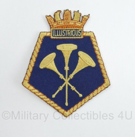 Brits embleem HM illustrious  - 9 x 7 cm - origineel