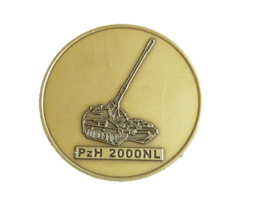 KL Nederlandse leger 14 Artybat PzH 2000NL tank herinneringsmedaille coin - diameter 4 cm - origineel