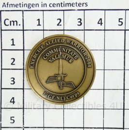 NRF Duits Nederlandse Corps Exercise Allied Warrior 2004 coin - diameter 3,5 cm - origineel