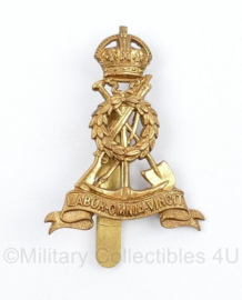 Wo2 Britse cap badge Royal Pioneer Corps - Kings Crown - 5,5 x 3,5 cm - origineel