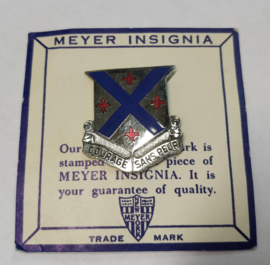 US Army 126th Infantry Regiment unit crest metaal - 3 x 2,9 cm - maker Meyer - origineel