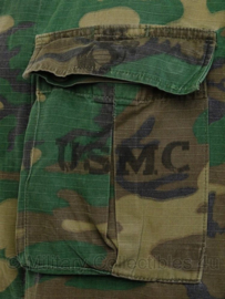 USMC US Marine Corps  ERDL poplin camo jungle fatique uniform jas EN broek - 3rd pattern - maat Medium/Regular - origineel