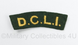 Britse leger Essex DCLI Duke of Cornwall's Light Infantry shoulder title - 7,5 x 2,5 cm - origineel