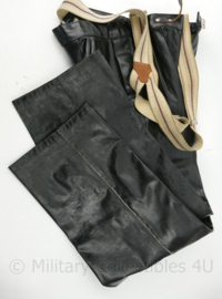 Vintage Brandweer lederen jas met broek - maat 52 - origineel