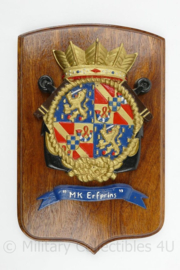 Luxe KM Koninklijke Marine wandbord MK Erfprins - 29 x 19 x 4 cm - origineel