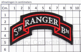 WO2 US 5th Ranger Batallion patch - afmeting 9 x 5 cm - replica