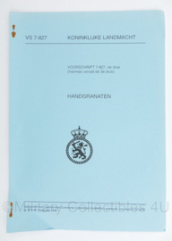 KL Voorschrift VS 7-827 handgranaten 1996 - origineel