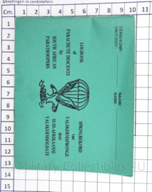 SADF Logbook of Parachute descents by  South African Paratroopers logboek - origineel en ongebruikt