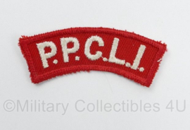 Canadese leger PPCLI Princess Patricia's Canadian Light Infantry shoulder title - 7,5 x 3 cm - origineel