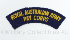 Australian Army shoulder title ENKEL Royal Australian Army Pay Corps - 10,5 x 4 cm - origineel