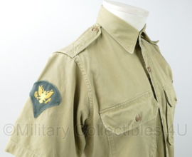 US Army Vietnam oorlog Shirt Man's Cotton  - rang Specialist - size 15,5 x 35  = NL maat 41 - gedragen - origineel