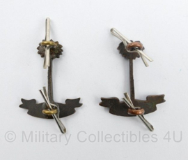 WO2 Britse WAFF Royal West African Frontier Force shoulder badges PAAR - 3 x 2,5 cm - origineel