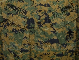 US Marine Corps Marpat jas - Digital Woodland - med/long - met insignes - origineel