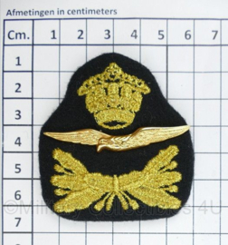 Klu luchtmacht onderofficiers pet insigne - 6,5 x 6 cm - origineel
