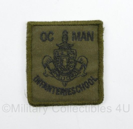 Defensie OCMAN Infanterieschool borstembleem - met klittenband - 5 x 5 cm - origineel