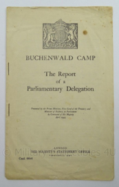 WO2 Engels dokument The Report of a Parlementary Delegation Buchenwald Camp uit 1945 - afmeting 24 x 15 cm - origineel