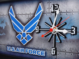 Metalen US Air Force Klok - Made in the USA!