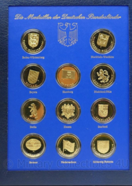 Die Medaillen der Deutschen Bundesländer Muntenverzameling  925 Sterling zilver en 18 Karaats verguld goud   - zeldzaam - origineel