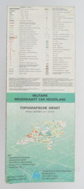 KL Nederlandse leger Topografische wegenkaart Nederland 1:250 000 - 111 x 72 cm - origineel