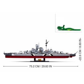 Sluban WO2 Duitse Bismarck battleship 2 in 1 bouwset - 1849 bouwstenen - nieuw in verpakking - origineel