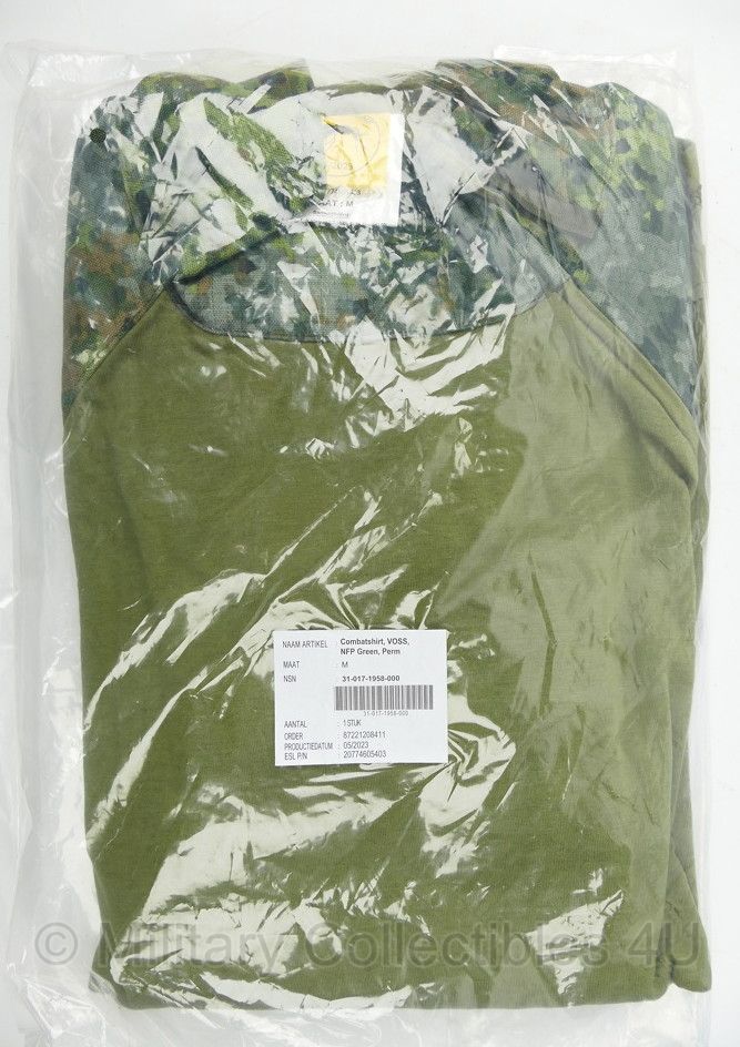 UBAC Combatshirt VOSS NFP Green Perm. met permetrine model met schuine rits - nieuw in de verpakking 2022 tot heden model - maat Medium - origineel