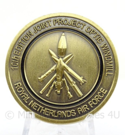 KL Landmacht Coin Alliance Joint Project Optic Windmill 2008 - doorsnede 3,9 cm - origineel