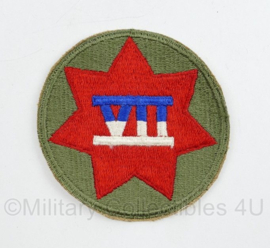 WO2 US Army eenheid embleem 7th Corps VII  - diameter 7,5 cm - origineel