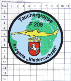 Bundesmarine Tauchergruppe F208 Fregatte Niedersachsen embleem - diameter 10 cm - origineel