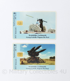 KLU Luchtmacht GGW Groep Geleide Wapens de Peel belkaart set - 8,5 x 5 cm - origineel