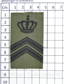 Defensie GVT epauletten paar Sergeant Majoor Instructeur  - 7,5 x 4,5 cm - origineel