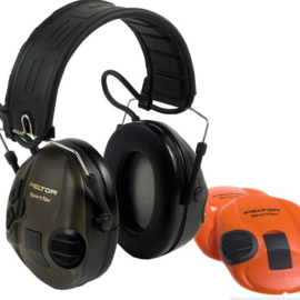 3M Peltor SportTac hoofdtelefoon - met groene en oranje kappen set -  nieuw in doos - origineel