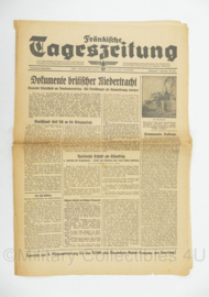 WO2 Duitse krant Frankische Tageszeitung nr. 156 7 juli 1943 - 47 x 32 cm - origineel