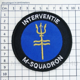 Korps Mariniers NLMARSOF Interventie M-Squadron embleem - met klittenband - diameter 9 cm