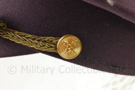 Tsjechische hoge officiers platte pet met insignes  - maat 55, 56 of 59 cm.  - origineel