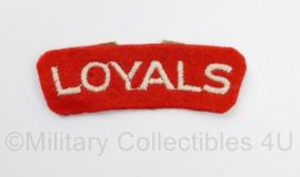 Britse leger Loyals shoulder title - 7 x 2,5 cm - origineel