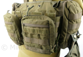 Tasmanian Tiger Defensie TT chest Rig MKII M4 met droppouch en Utility pouches Groen - origineel